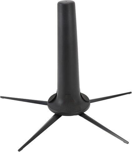 Alomejor Soprano Saxophone Stand, Detachable Pentagonal Metal Stand with Rotatable Screws, Lightweight Compact Folding, Non Slip Black Plastic Felt, with Flexible Upper Arm Support, for in Kuwait
