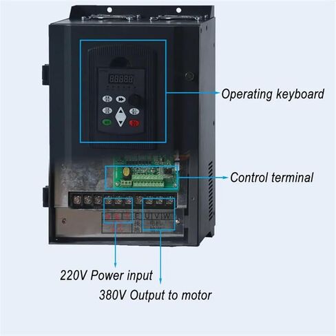 WK310 220V Input to 380V Output Inverter 15KW 18.5 kW 22kw Motor Frequency Converter Controller Hoist Converter(18.5kw) in Kuwait