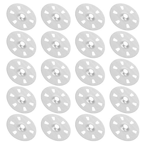 PartyKindom 500pcs Metal Washer for Foam Board and Rigid Insulation, Six-Hole Flat Metal Washer for Panel Fastening and Plaster Support, 1-1/8 Inch Load Distribution Disc for Construction Use in Kuwait