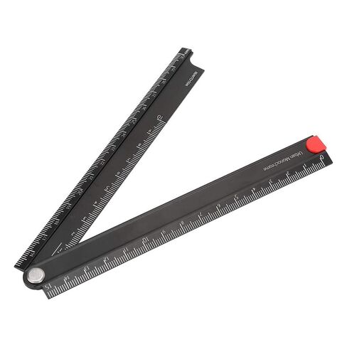 JTLB Folding Ruler, Engraved Stainless Steel Ruler 0-300mm Measuring Tool with Clear Scale, for Mechanical Manufacturing Glass Processing Chamfer Size Measurement in Saudi Arabia