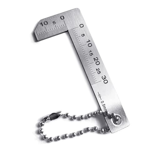 0-30 مللي متر مقياس الشطب المقاوم للصدأ مسطرة مشطوفة 5 مللي متر مقياس دقة 25 مللي متر لمعالجة الزجاج التصنيع الميكانيكي الشطب الفرجار in Kuwait