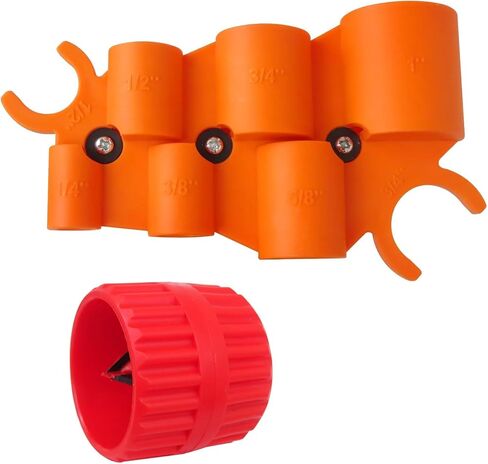 1/8'' to 1-5/8'' Inner Outer Reamer Pipe Tubing Chamfer Tool for PVC/PPR/CPVC/Brass/Aluminum Pipe, 1/4'' - 1'' Depth Gauge and Pipe Deburring Tool Kit(2025 Upgraded) in Kuwait
