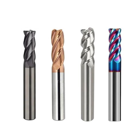 زاوية نصف قطرها نهاية مطحنة CNC R Bullnose القاطع التنغستن كربيد الصلب أداة التوجيه المعدنية 3 4 المزامير R0.5 R1 السطح بالقطع 1 قطعة (4R0.5X4DX75L، HRC65 4F للصلب) in Kuwait