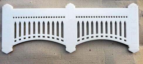 Creative Crafthouse Baseball Stadium Facade Wall Decor, 40 Inches, 3-Piece | Thick white acrylic replica of the classic ballpark frieze, mounts on a wall, handmade in the USA, custom sizes availaable in Kuwait