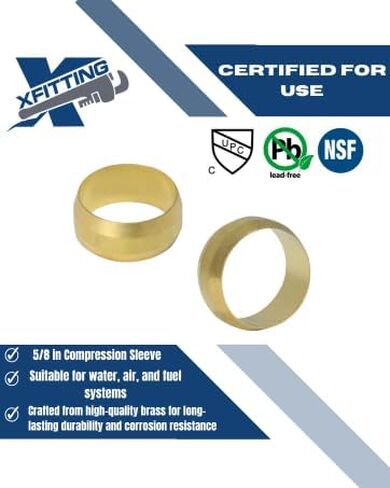 XFITTING Compression Sleeve, 5/8 Compression Ring, 15 Pieces in Kuwait