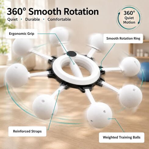طوق إنفينيتي للأذرع 360 درجة، مدرب ذراع يدوي، جهاز تمرين الذراع المترهل، معدات تمرين كتف الساعد المحمولة، مدرب تقوية الجزء العلوي من الجسم في المنزل للرجال والنساء، تدريب اللياقة البدنية على الصدر in Kuwait