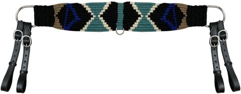 Showman Black Mohair Wool Multi-Strand Southwest Design Tripping Collar in Kuwait