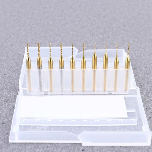 10pcs Titanium Coated Drill Bits CNC End Mill Tool with High Wear Resistance and Long Tool Life Tungsten Steel Engraving Cutter for Copper and Stainless Steel Processing in Kuwait