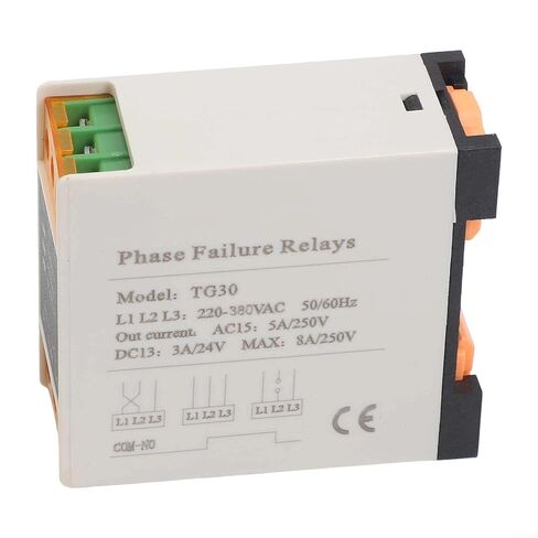 كشف جهد الطور TG30S 380V AC لحماية المحرك مع مؤشر LED، حامل السكك الحديدية DIN لمعدات أتمتة المصاعد الصناعية، فقدان الطور والحماية من عدم التوازن (TG30) in Kuwait