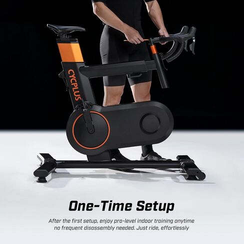 CYCPLUS T7 Resistance Trainer Smart Bike, Space-Saving, 2200W Brushless Motor, 20% Gradient Simulator, BLE & ANT+ Dual Mode, Virtual Shifting, Uphill/Downhill Simulation for Realistic Indoor Cycling in Kuwait