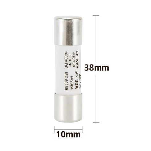 1pcs/10pcs 1000V 10A~30A Fuse Low Voltage 10x38mm gPV PV DC Fusible Link for System Protection(25A,1000V10PCS) in Kuwait