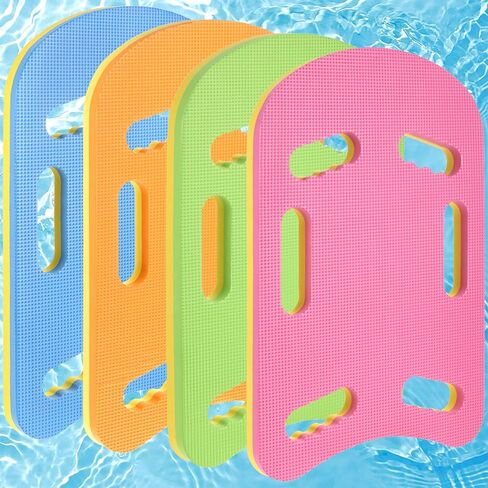 4 Pack Swimming Kickboard for Kids, Contour Kick Board with Handles for Beginners,Swim Kick Board for Swimming Training U Design EVA Foam Swim Board for Beginner Float Exercise Equipment in Kuwait
