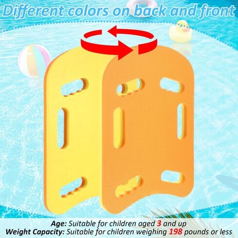 4 Pack Swimming Kickboard for Kids, Contour Kick Board with Handles for Beginners,Swim Kick Board for Swimming Training U Design EVA Foam Swim Board for Beginner Float Exercise Equipment in Kuwait