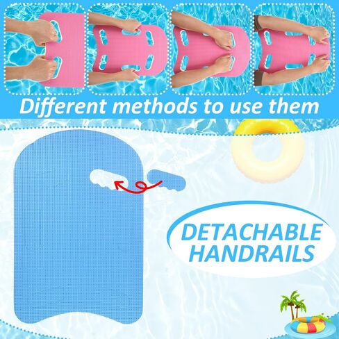 4 Pack Swimming Kickboard for Kids, Contour Kick Board with Handles for Beginners,Swim Kick Board for Swimming Training U Design EVA Foam Swim Board for Beginner Float Exercise Equipment in Kuwait