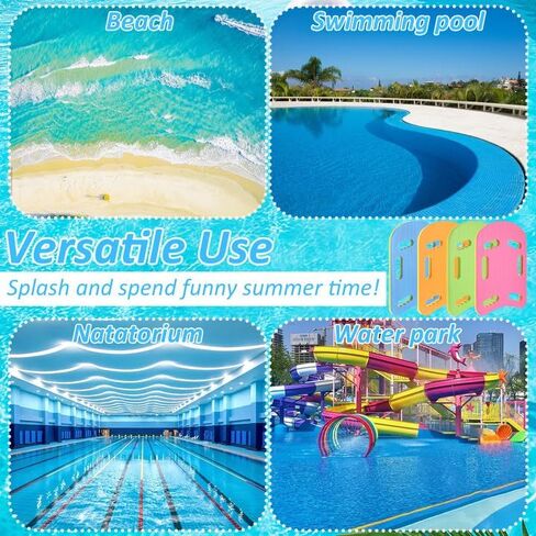 4 Pack Swimming Kickboard for Kids, Contour Kick Board with Handles for Beginners,Swim Kick Board for Swimming Training U Design EVA Foam Swim Board for Beginner Float Exercise Equipment in Kuwait