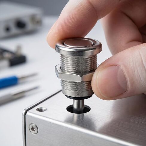 Coin Refund Push Button with Silver Finish for Slot Machine Accessories, Metal Material Designed to Reduce Coin Jams and Provide Efficient Refunds for Gaming Machines in Kuwait