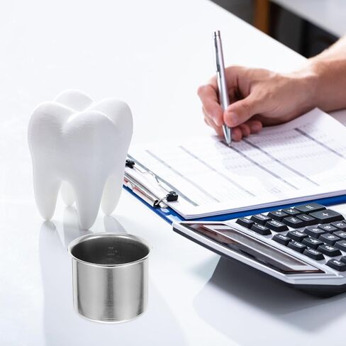 Luxshiny Portable Stainless Steel Medicine Measuring Cup 40ml with Accurate Scale for Liquid Medication and Travel Use Small Reusable Metal Cup in Kuwait