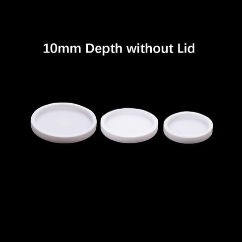 PTFE Round Evaporating Dish, Teflon Dish Shape Flat Bottom Evaporation Dish, Teflon Containers, F4 Tetrafluoro Culture Dish (20mm Diameter, 10mm Depth Without Lid) in Kuwait