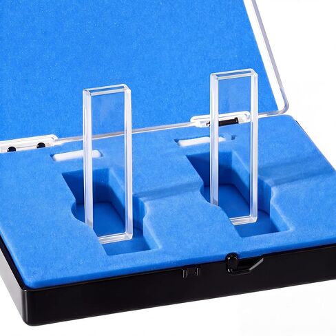 Xuhal 2 Pcs Standard UV Quartz Cuvette Cell for Spectrometer Standard Quartz, 0.7ml Cuvettes with Lid 2 Clear Windows, 2mm Pathlength Spectral Range: 190-2500 nm in Saudi Arabia