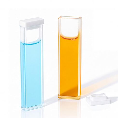 Xuhal 2 Pcs Standard UV Quartz Cuvette Cell for Spectrometer Standard Quartz, 0.7ml Cuvettes with Lid 2 Clear Windows, 2mm Pathlength Spectral Range: 190-2500 nm in Saudi Arabia