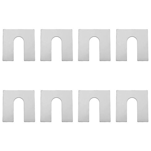 TAODAN 8 قطعة 304 من الفولاذ المقاوم للصدأ على شكل حرف U حشوات تعديل 50x50x2 مللي متر غسالات حدوة الحصان المشقوقة فواصل فجوة التسوية الميكانيكية in Kuwait