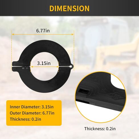 5 Pack 80mm Bucket Pin Shims, with 5mm Thickness x 170mm OD, Detachable Bucket Pin Shims Washers for Skid Steer, Excavator, Compatible with C AT, B obcat, J OHN Deere, K omatsu in Kuwait