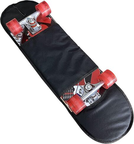 PURFUN Black Skateboard Bag for Double Kick Skateboard, 32.3"X8.7" Nylon Skateboard Carry Bag Backpack Rucksack Shoulder Bag with Adjustable Strap in Kuwait