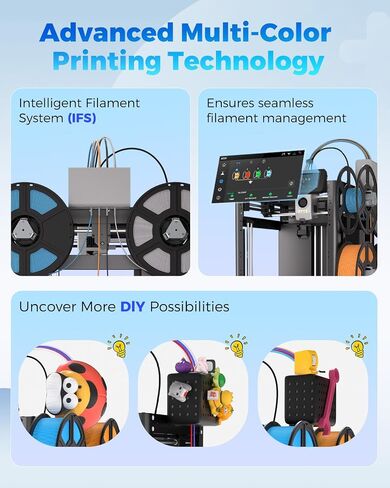 FLASHFORGE AD5X 3D Printer,Multi-Color 3D Printer with IFS,Fully Auto Leveling with Max 600mm/s High Speed Printing and Max 300°C Nozzle,Large Printing Size 220 * 220 * 220mm in Kuwait