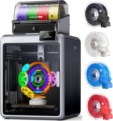 طابعة Creality K2 Pro Combo (A) ثلاثية الأبعاد، حزمة طباعة متعددة الألوان مع خيوط Hyper RFID PLA التي تدعم CFS (أسود وأبيض وأحمر وأزرق) in Kuwait