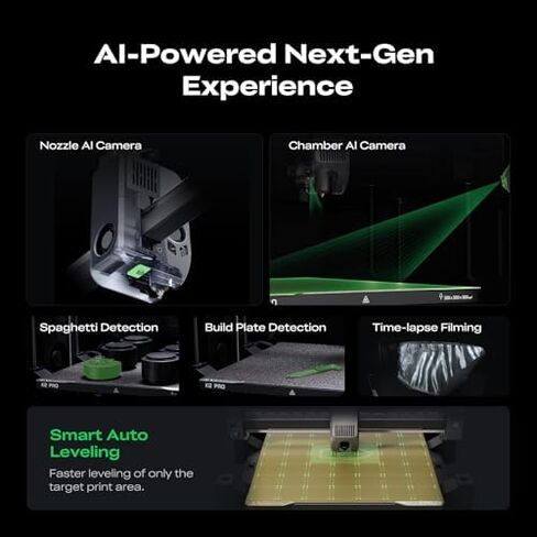 طابعة Creality K2 Pro Combo (A) ثلاثية الأبعاد، حزمة طباعة متعددة الألوان مع خيوط Hyper RFID PLA التي تدعم CFS (أسود وأبيض وأحمر وأزرق) in Kuwait
