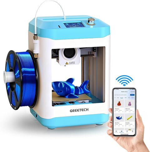 Geeetech 3D Printer for Kids & Beginners, High-Speed Smart Mini 3D Printer with Filament, Wi-Fi & App Control, Auto-Leveling, Fully Assembled STEM Learning Tool, 3.94x4.33x3.94in Print Size in Kuwait