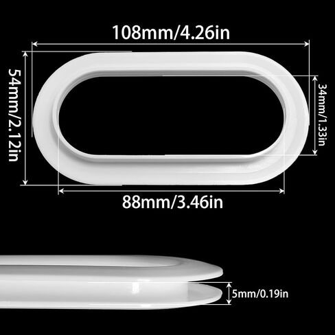 heyous 20PCS Multipurpose Heavy Duty White Plastic Carrying Handle Ergonomic Design Suitable for Cardboard Box in Kuwait