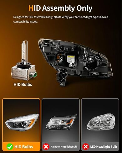 لمبة المصباح D1S HID لـ 2010-2014 Volkswagen Golf GTI MK6، 2010-2014 Volkswagen Jetta SportWagen، 6000K استبدال الضوء الأبيض الساطع OEM D1SC1 مصباح ثنائي زينون التكيفي، 2 حزمة in Kuwait