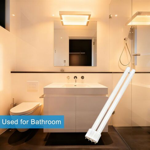 2 Pack 18W/830 2G11 4-Pin Fluorescent Light Bulbs, Natural White 4000K Low Energy Compact Fluorescent Lamp, 110-240V Compact Energy Saving Lamps in Kuwait
