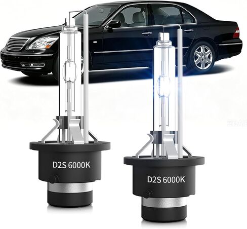 D2S HID المصباح الأمامي لسيارة Lexus 2004-2009 RX330 RX350 RX400H، 2004-2006 LS430 ES330، مصابيح D2S 6000K أبيض بارد 35W D2SC1 AFS Hid Lights، التوصيل والتشغيل، حزمة من 2 in Kuwait