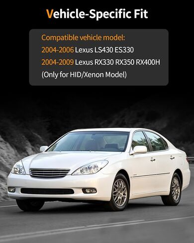 D2S HID المصباح الأمامي لسيارة Lexus 2004-2009 RX330 RX350 RX400H، 2004-2006 LS430 ES330، مصابيح D2S 6000K أبيض بارد 35W D2SC1 AFS Hid Lights، التوصيل والتشغيل، حزمة من 2 in Kuwait