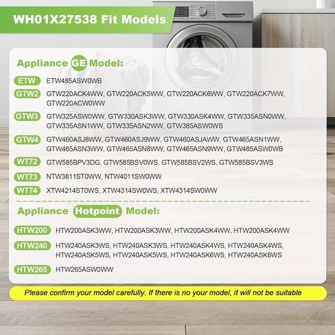 WH01X27538 Washer Drive Belt Compatible with GE GTW465ASN1WW GTW465ASN9WW GTW465ASN3WW GTW335ASN1WW GTW335ASN2WW Washing Machine, Washer Motor Belt Replace AP6328256 4587903 PS12299369 in Kuwait