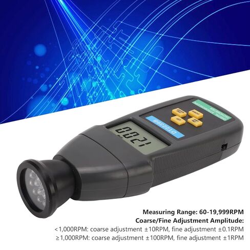 Oumefar LCD Digital Stroboscope Flash Tachometer Strobe Tachometer Non Contact with LCD Display Anti Interference for Industrial Maintenance Production Laborato in Saudi Arabia