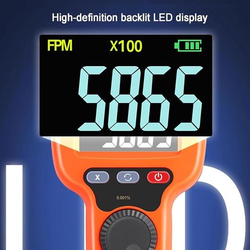 Digital Handheld Stroboscope, Digital LED Stroboscope, Non-Contact Tachometer 60-99,999 RPM,for Measuring Machine Speeds in Kuwait