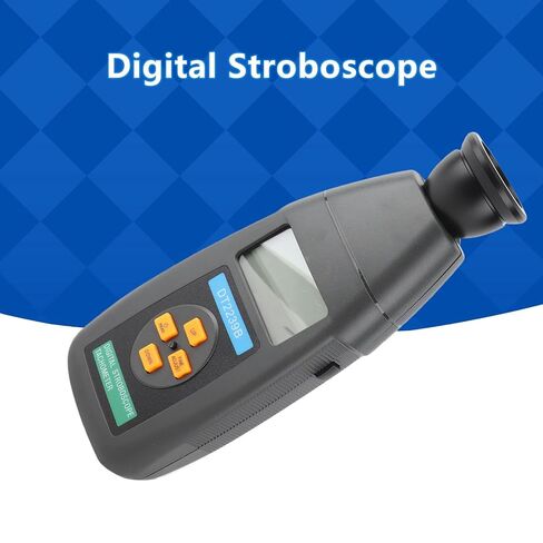 مقياس سرعة الدوران الرقمي ستروبوسكوب مقياس سرعة فلاش غير متصل مع شاشة LCD لصيانة المعدات الصناعية وقياس الآلات الدوارة in Kuwait