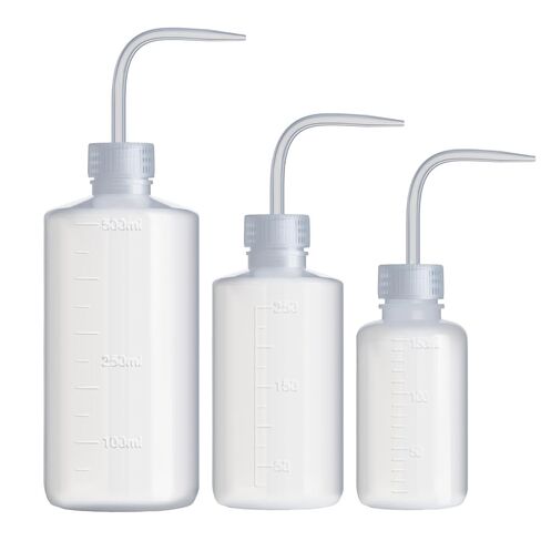 2 PCS 500 ml Safety Wash Bottles Acetone, Narrow Mouth, Self-Venting, LDPE Material in Kuwait