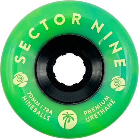 مجموعة عجلات القطاع 9 70 مم 78a Nineball Green Goblin - مباشرة من المصنع in Kuwait
