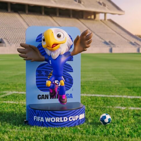 Sanyetral FIFA 2026 World Cup Official Licensed Mascot Figurines Set of 3 with Display Box (Zayu, Maple & Clutch), Official Merchandise Model Figure for Collectors in Kuwait