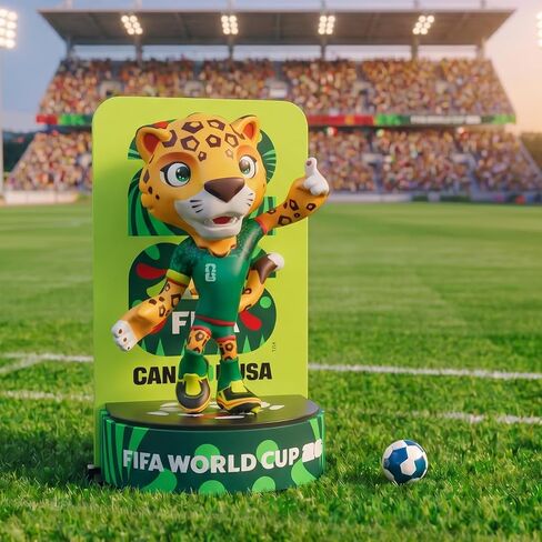 Sanyetral FIFA 2026 World Cup Official Licensed Mascot Figurines Set of 3 with Display Box (Zayu, Maple & Clutch), Official Merchandise Model Figure for Collectors in Kuwait