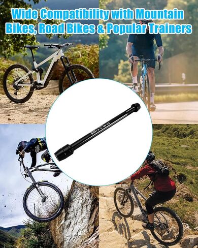 12mm Thru Axle Adapter for Bike Trainer, M12x1.5/1.75 Rear Wheel Thru Axle Replacement, 160–172mm Bike Trainer Thru Axles Adapter for Indoor Cycling Stability in Kuwait