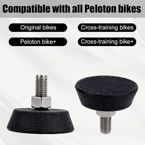 قطعتان من وسادات القدم المتوافقة مع Peloton Bike & Bike+، من الفولاذ المقاوم للصدأ 3/8 بوصة لولبية لولبية لأجزاء بديلة لدراجة التمرين ودواسات قدم الدراجة لملحقات Peloton in Kuwait