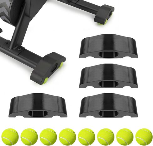 Rocker Feet Adapters with Tennis Balls Compatible with Wahoo KICKR Core V2, 4 Pack + 8 Balls Kit – Enhance Stability, Reduce Noise, and Boost Core Engagement for Indoor Cycling Smart Trainers in Kuwait