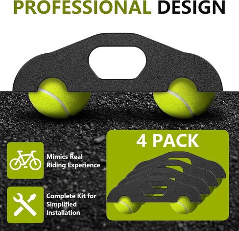 Rocker Feet Adapters with Tennis Balls Compatible with Wahoo KICKR Core V2, 4 Pack + 8 Balls Kit – Enhance Stability, Reduce Noise, and Boost Core Engagement for Indoor Cycling Smart Trainers in Kuwait
