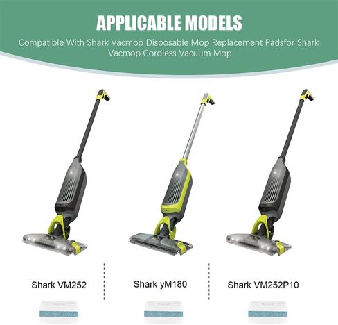 عبوات إعادة تعبئة وسادات الأرضية الصلبة للاستعمال مرة واحدة، متوافقة مع Shark VACMOP Pro VM252 VM251 VM250 VM200 VC205 QM250 VM190 VM200P12 VMP30 للاستخدام على جميع الأرضيات المغلقة (15 عبوة) in Kuwait