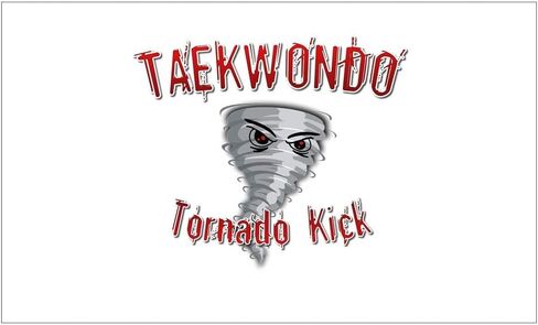 Tornado Kick Decal Vinyl Bumper Sticker 5" in Kuwait